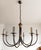 1980s Vintage Eight-Arm Silver and Gold Metal Chandelier, 1980s For Sale - Image 5 of 13