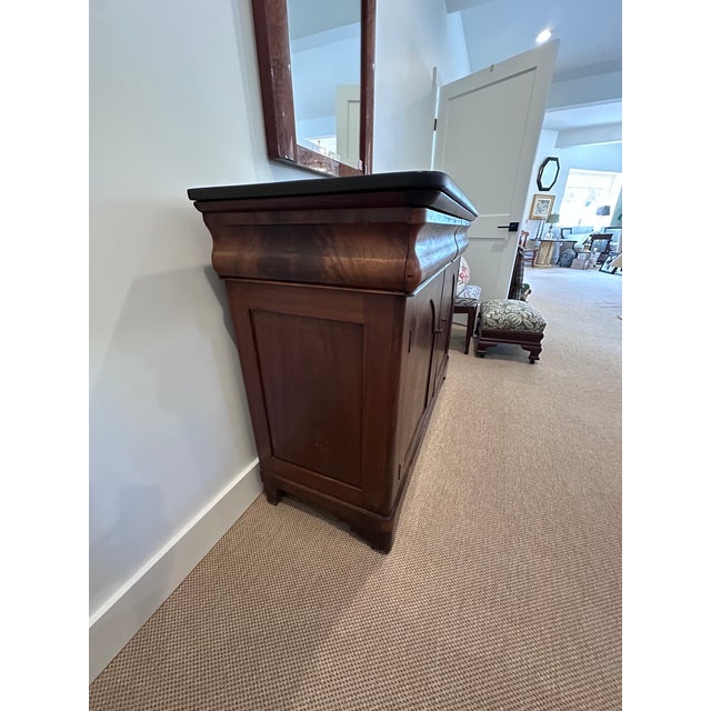 I found this stately English walnut sideboard in Greenville, SC. It is so handsome! The wood graning is exceptional,a nd...