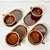 Ceramic 1980s Vintage Brutalist Boho Chic Arts & Crafts Lava Drip Ironstone Luncheon Sets - 8 Pieces For Sale - Image 7 of 15