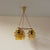 Vintage Amber Hanging Lamp with Three-Shades, 1960s For Sale - Image 4 of 11