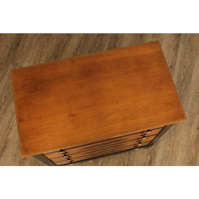 L. Hitchcock Ebonized and Stencil-Painted Chest of Drawers For Sale - Image 9 of 12