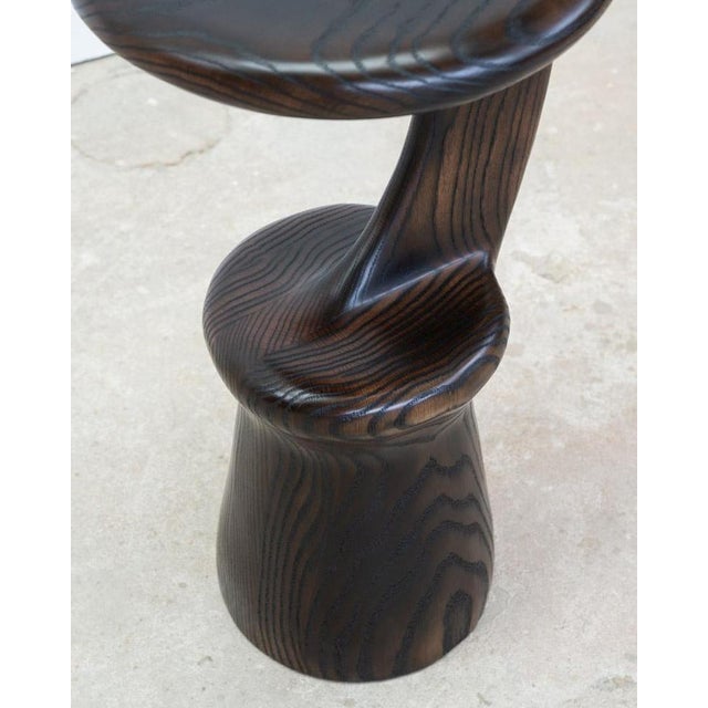 Contemporary Charred Red Oak Side Table by Alexander Knysch For Sale - Image 3 of 8