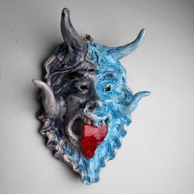 Ceramic Apotropaic Mask by Gennaro Condurso, Italy, 2010s For Sale - Image 4 of 8