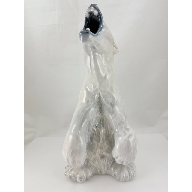 Fabulous 1st quality vintage Royal Copenhagen Roaring Polar Bear, created by Carl Frederick Liisberg for Royal Copenhagen...