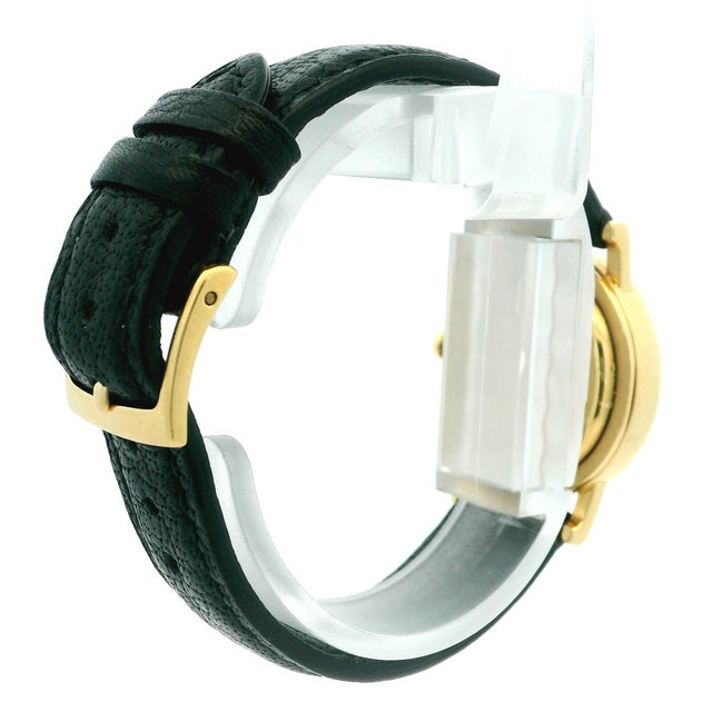 Bulgari Vintage Bvlgari A5011 18k Gold Black Dial Watch, Circa 1990 For Sale - Image 4 of 14