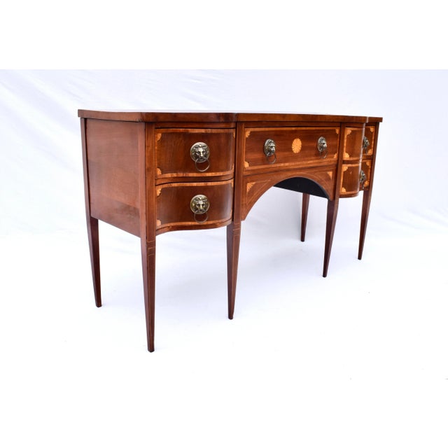 Mahogany Hepplewhite Sideboard With Satinwood Inlay For Sale In Philadelphia - Image 6 of 13