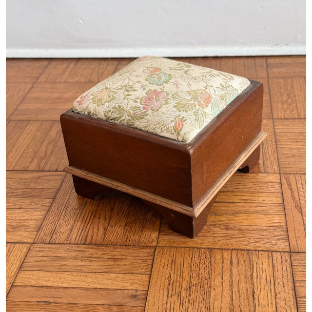 Late 19th Century Victorian Era Mini Upholstered Footstool For Sale - Image 10 of 13