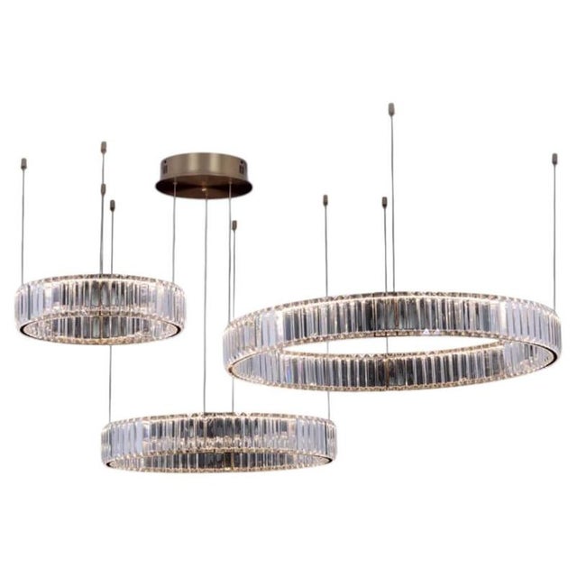 Gold Collection Orione Chandelier in Metal and Crystal by Jago For Sale - Image 8 of 8
