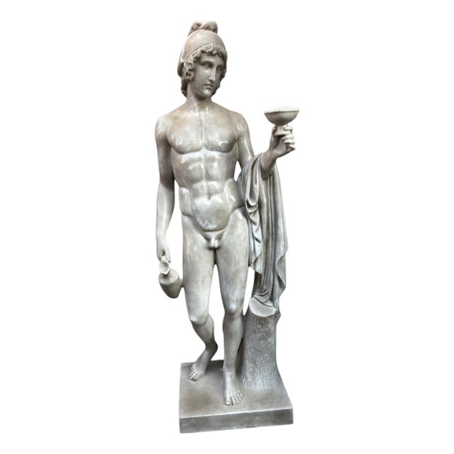 Italian Artist, Large Sculpture of Ganymede, 20th Century, Marble For Sale