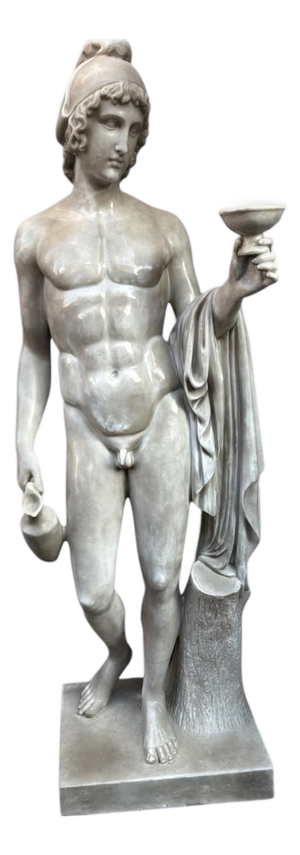 Italian Artist, Large Sculpture of Ganymede, 20th Century, Marble