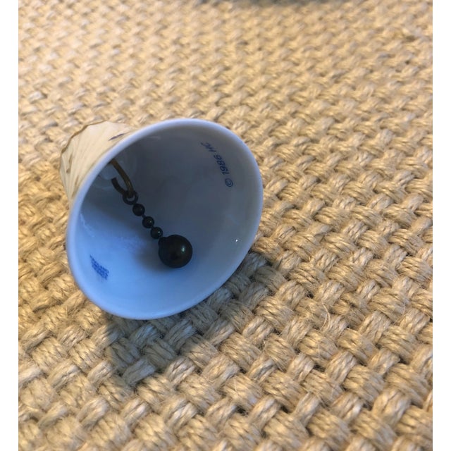 1980s Vintage Porcelain Hand Painted Table Bell For Sale - Image 5 of 8
