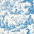 Chinoiserie Sample - Schumacher Shengyou Toile Fabric in Blue For Sale - Image 3 of 3