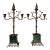 1990s Chapman Regency Antique Brass & Marble Candelabras - a Pair For Sale