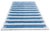 Handmade Cotton Area Rug, Sky Blue and White Cotton Vegetable Dyed Striped Dhurrie-6'x9' For Sale - Image 9 of 12