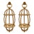 Vintage Hollywood Regency Gold Rope Candle Lantern Sconces, Pair For Sale