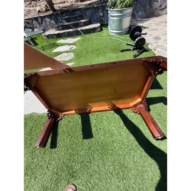 Henredon Vintage Henredon Ming-Style Fretwork Coffee Table, Solid Wood For Sale - Image 4 of 4