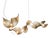 Dune 6 Curve Chandelier with Shades in Gold Metallic Tone by Daniel Becker for Moss Objects For Sale