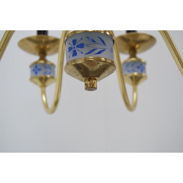 Gold Mid-Century Chandelier by Kamenicky Senov, Czechoslovakia, 1970s For Sale - Image 8 of 15