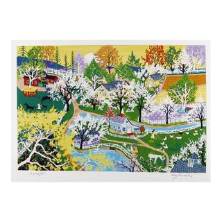 Apple Blossom Glory, Kay Ameche Screen Print For Sale