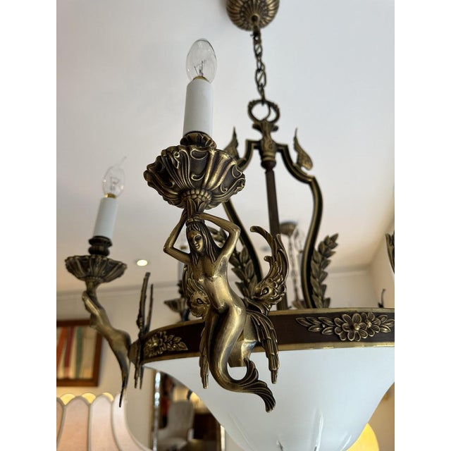 Vintage Neo-Classical Chandeliers, 1950s, Set of 2 For Sale - Image 6 of 8