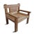Vintage Outdoor Rustic Railway Wood Arm Chair For Sale - Image 4 of 8
