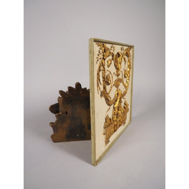 Small and Delicately Carved and Lacquered Giltwood Panel From France, 19th C. For Sale - Image 10 of 14