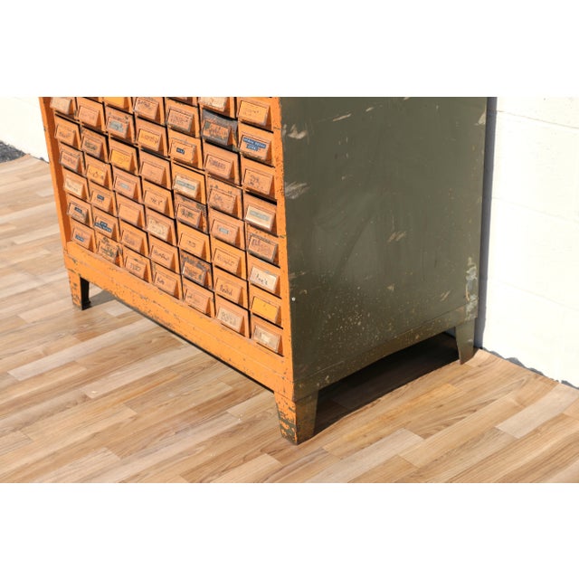 Vintage Addressograph Industrial Steel Metal 133 Drawer Parts & File Cabinet For Sale - Image 15 of 18