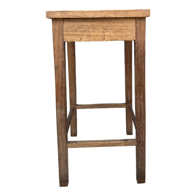 Vintage Stool in Chestnut, 1940s For Sale