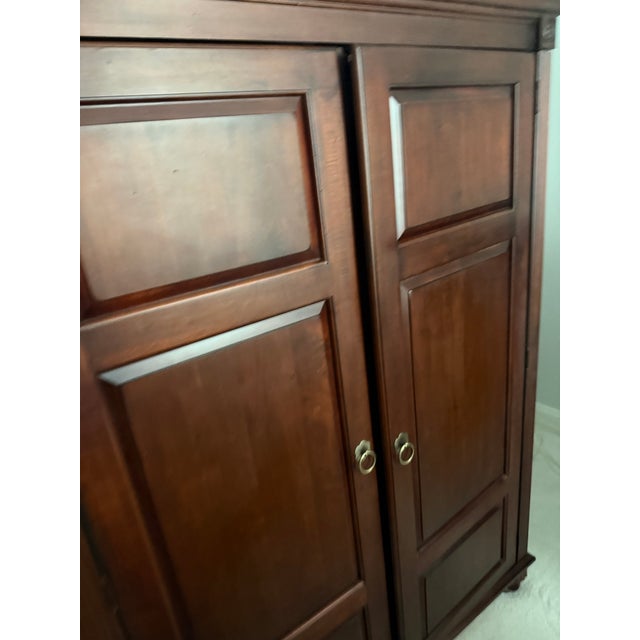 Ethan Allen Ethan Allen British Classics Wood Entertainment Armoire For Sale - Image 4 of 5