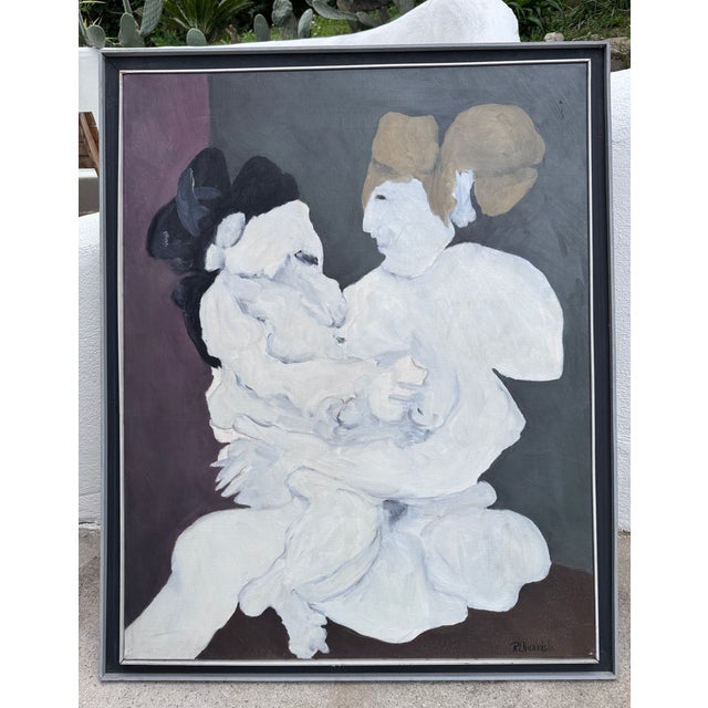 Black Robert Louis Nicoïdski (1931–1996), Oil on Canvas, 1970s, 100cm x 81cm For Sale - Image 8 of 9