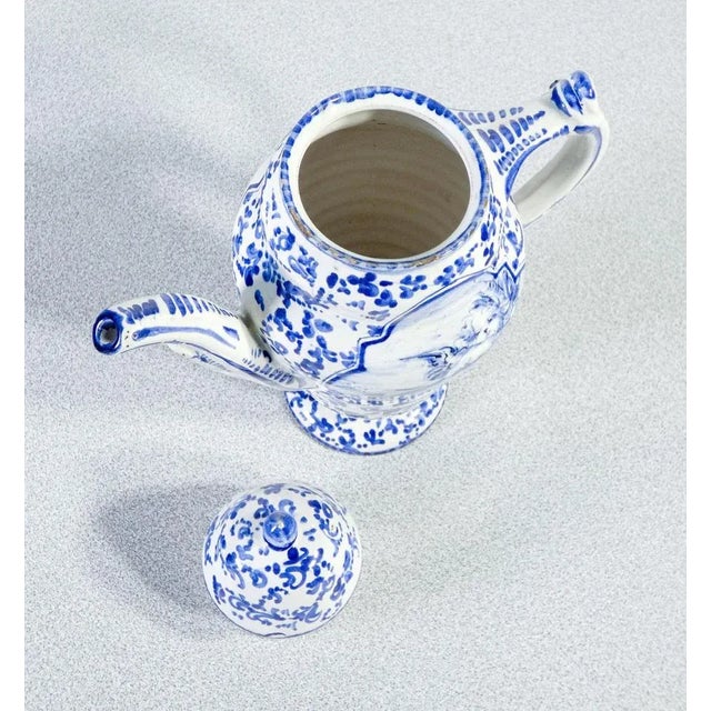 Blue Ceramic Jug from Alba Docilia, 1900s For Sale - Image 8 of 10
