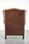 Sheepskin Wing Armchair in Cognac Color For Sale - Image 4 of 13