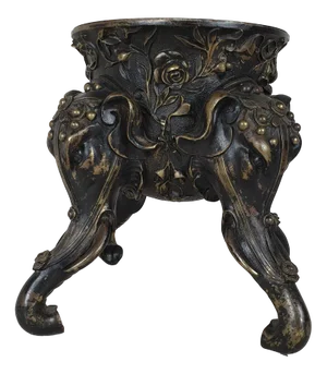 Bronze Foot with Elephant Heads, 19th Century