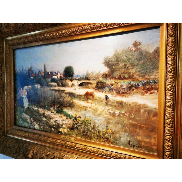 Adolphe Appian, Landscape in the Ain, 1800s, Oil on Canvas, Framed For Sale - Image 7 of 10