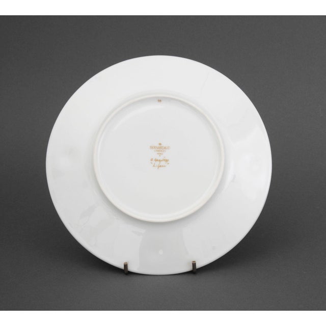 Late 20th Century Set of Five Olivier Gagnere for Bernardaud Porcelain "Lipair" Pattern Dessert Plates For Sale - Image 5 of 7