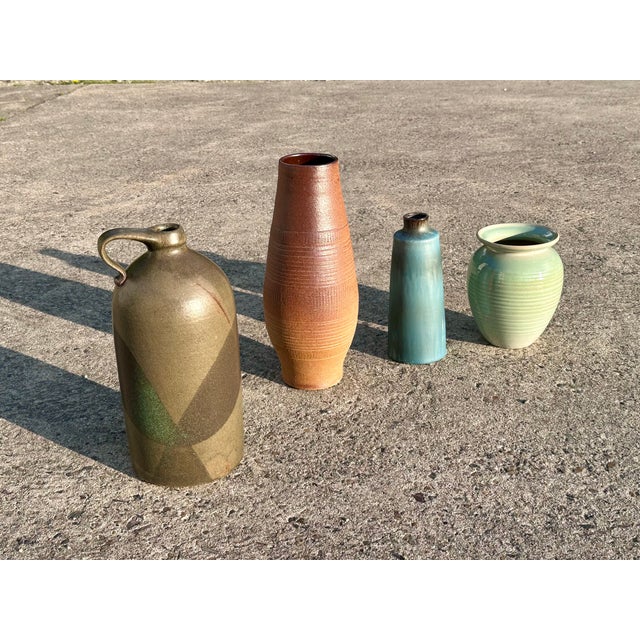 Floor Vase with Incised Decoration from VEB Steingut, GDR / Germany, 1950s For Sale - Image 18 of 18