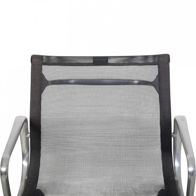EA-108 Chair in Black Mesh and Aluminium by Charles Eames, 2000s For Sale - Image 3 of 17