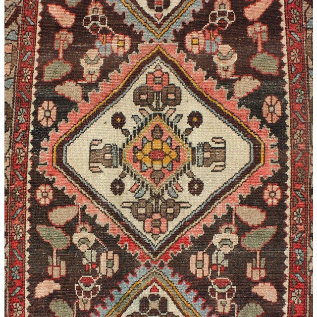 Keivan Woven Arts, H-702-17, 1950’s Vintage Hamedan Runner-3’2’x16’5" For Sale - Image 9 of 13