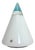 Vintage Cone Pyramid Table Lamp in White and Blue Murano Glass by Giusto Toso for Leucos, 1970s For Sale
