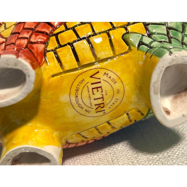 Mid 20th Century Mid Centruy Modern Vietri Nettuno Italian Mosaic Coral and Fish Decorative Dining Accessories - A 4 Piece Set For Sale - Image 10 of 10