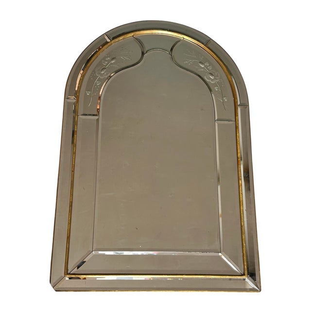 Italian Arched Wall Glass Mirror, 1980s For Sale - Image 11 of 11