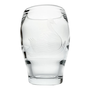 1950s Kosta Boda & Vicke Lindstrand Etched Glass Swan Vase