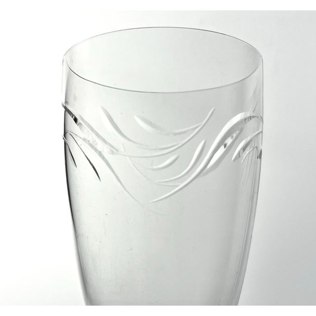 Glass Tiffin Franciscan “Surf” Set of 6 Iced Tea Glasses For Sale - Image 7 of 7