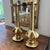 Metal Modernist Mid Century Sculptural Solid Brass Candle Pricks- A Pair For Sale - Image 7 of 8