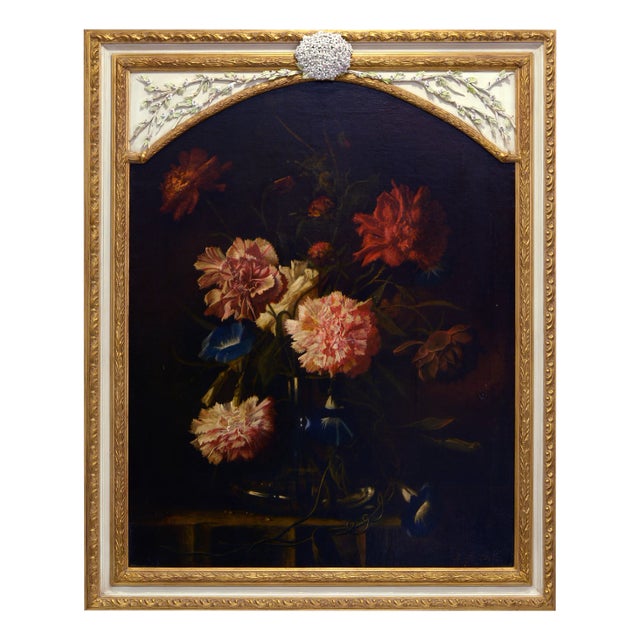 Still Life with Flowers, 17th Century, Oil on Canvas, Framed For Sale