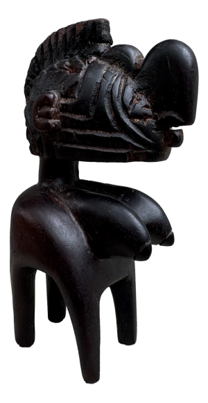Vintage African Hand-Carved Wood Baga Style Fertility Figure, 1950s