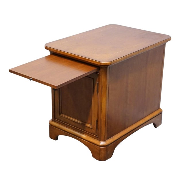 Wood Thomasville Furniture Cinnamon Hill Collection Cherry Contemporary Traditional 20" Accent Storage End Table 42731-320 For Sale - Image 7 of 11