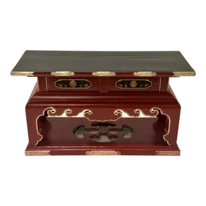 Chinese Red & Black Lacquer Altar Table