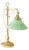 Art Deco Height-Adjustable Swivel Table Lamp with Opal Glass Shade, 1920 For Sale