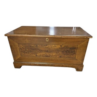 18th Century Grain Painted Pine Blanket Box For Sale
